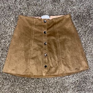 Kendall and Kylie Tan Skirt with Buttons
